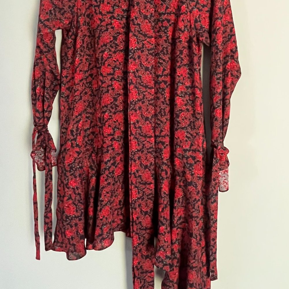 Magda Butrym Haifa Cold-Shoulder Floral-Print Tie-Neck Silk Dress - Picture 5 of 5